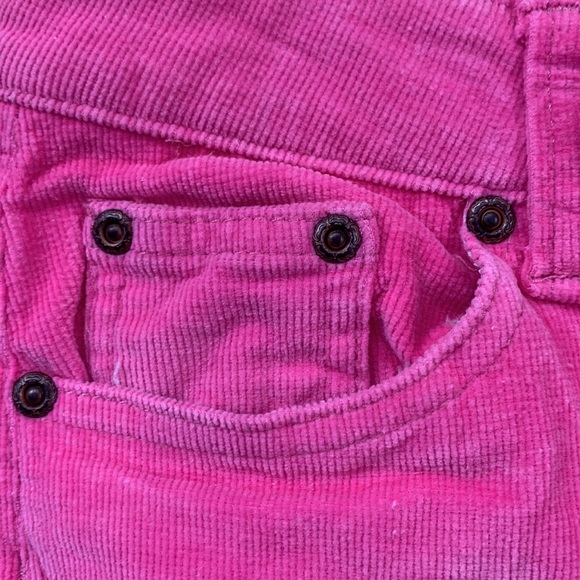 Bright Pink Velour Y2k Straight Leg Jeans - Picture 5 of 6